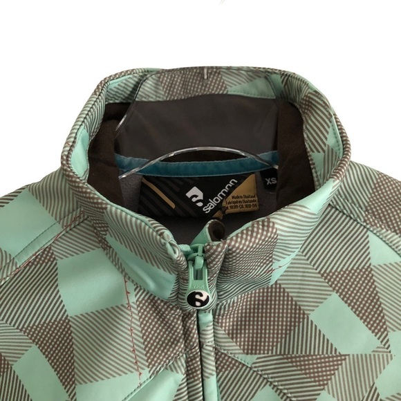 Salomon Green Print Jacket Womens Size XS - Picture 3 of 14
